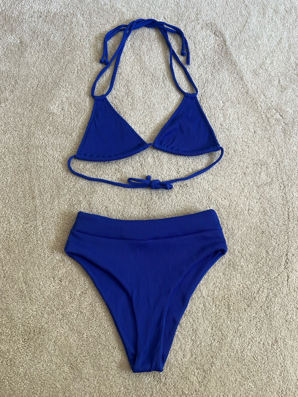 Kulani Kinis Blue Ribbed Bikini